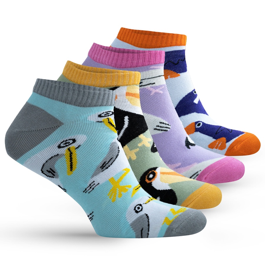 Set of socks Premier Socks Cheerful Birds, 4 pairs in a set, size 36-39, 40-42, 43-45