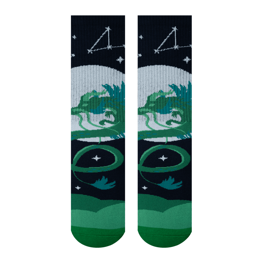 Premier Socks Green Wooden Dragon, Unisex, Warm, size 36-39, 40-42, 43-45