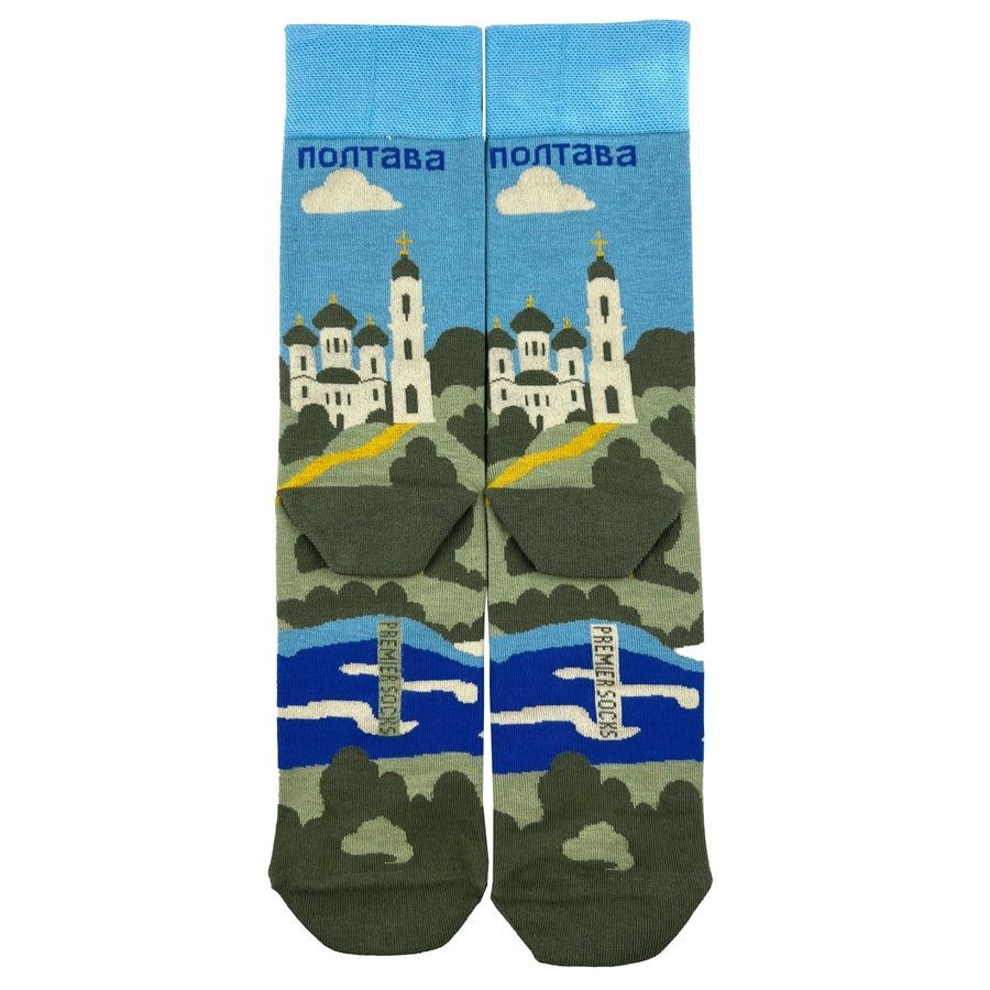 Купити Шкарпетки Premier Socks &laquo;Полтава. Біла альтанка&raquo;, розм. 36-39, 40-42, 43-45, Україна; 130 грн Арт. 2027_84_S