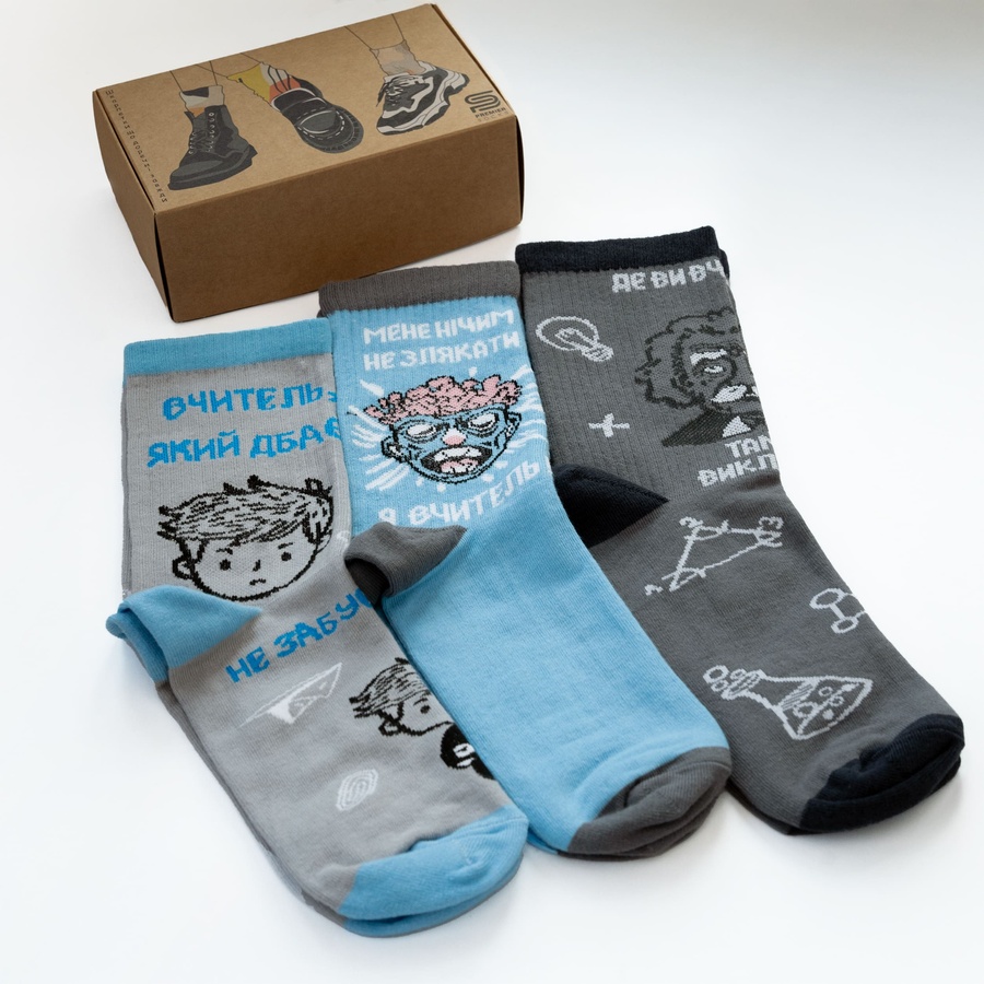 Set of Premier Socks For teachers, unisex, 3 pairs in a set, size 36-39, 40-42, 43-45