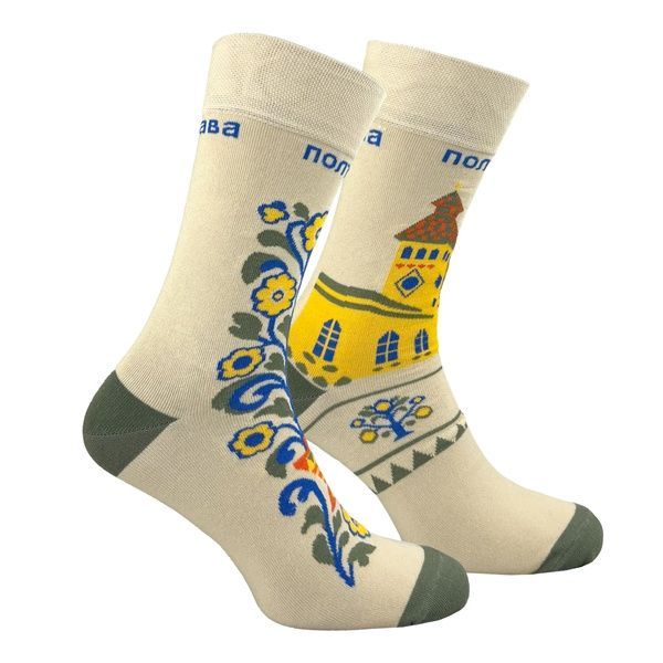 Купити Шкарпетки Premier Socks &laquo;Полтава. Краєзнавчий музей&raquo;,  розм. 36-39, 40-42, 43-45, Україна; 130 грн Арт. 2027_82_S