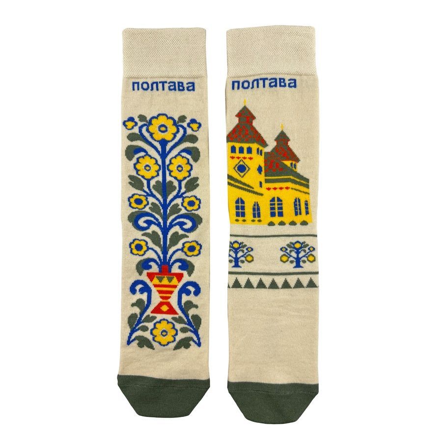 Купити Шкарпетки Premier Socks &laquo;Полтава. Краєзнавчий музей&raquo;,  розм. 36-39, 40-42, 43-45, Україна; 130 грн Арт. 2027_82_S
