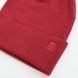 Шапка однотонна Premier Socks з відворотом &mdash; бордова